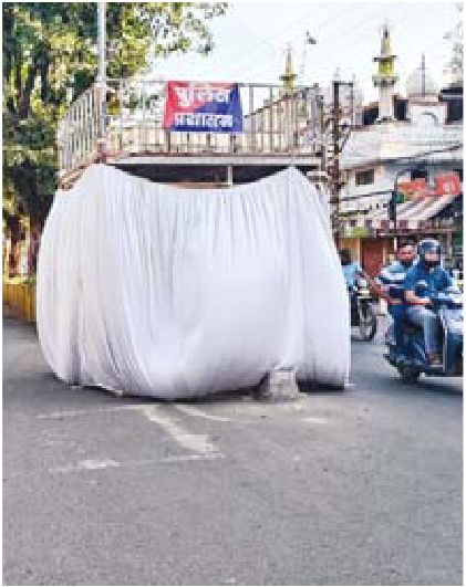 तैनात हुआ पुलिसबल